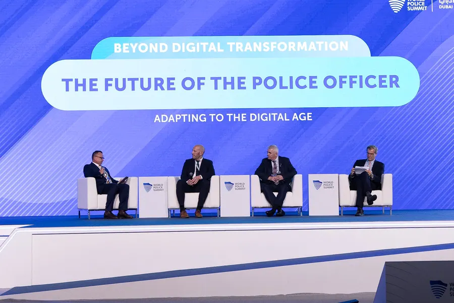Panel session titled The Future of the Police Officer at the World Police Summit 2025