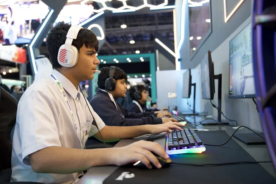 Young people at the esports and gaming zone