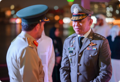 Senior officers at an evening ceremony in Dubai